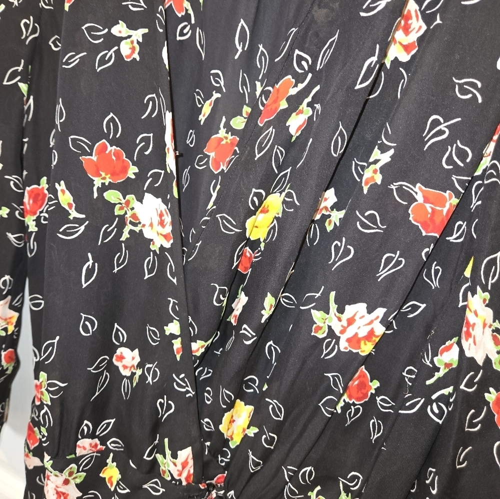 Veronica Beard Floral Wrap-Style Dress – Size 2 #N2 - Picture 3 of 7